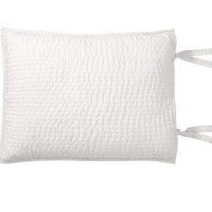 Pottery Barn Pick-Stitch Handcrafted Cotton/Linen Sham - standard size - white